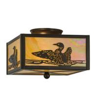 Meyda Black 18793 - 10"Sq Loon Flushmount