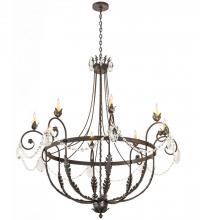 Meyda Black 188131 - 58" Wide Antonia 8 Light Chandelier