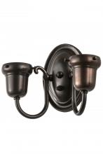 Meyda Black 188441 - 9"W Craftsman Brown 2 LT Wall Sconce Hardware