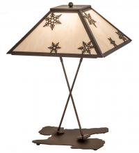 Meyda Black 188530 - 28"High Snowflake Table Lamp