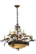 Meyda Black 188594 - 42"W Greenbriar Oak 8 Arm Chandelier