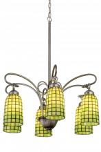 Meyda Black 189454 - 26" Wide Terra Verde 6 Light Chandelier