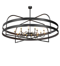 Meyda Black 189467 - 108" Wide Aldari 12 Light Chandelier