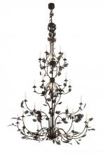 Meyda Black 189564 - 72" Wide Oak Leaf 25 Light Chandelier