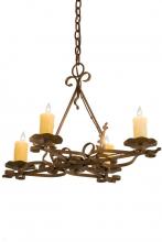 Meyda Black 189728 - 28"L Elianna 4 LT Oblong Chandelier