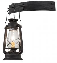 Meyda Black 190213 - 17"W Miners Lantern Wall Sconce