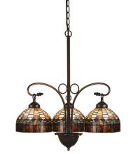 Meyda Black 19037 - 24"W Tiffany Candice 3 LT Chandelier