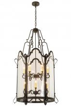 Meyda Black 190487 - 33"W Dubrek 12 LT Foyer Lantern