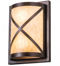 Meyda Black 190543 - 9" Wide Whitewing Wall Sconce