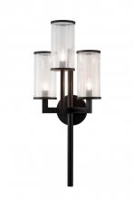 Meyda Black 190568 - 18" Wide Cilindro Ashcroft Wall Sconce