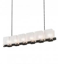 Meyda Black 190616 - 60" Long Ice Cube 6 Light Oblong Chandelier