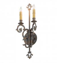 Meyda Black 191582 - 8"W Aneila 2 LT Wall Sconce