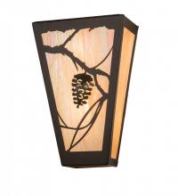 Meyda Black 192001 - 11" Wide Whispering Pines Wall Sconce