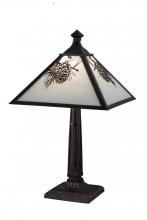 Meyda Black 192187 - 22"H Winter Pine Table Lamp