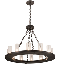 Meyda Black 192501 - 36" Wide Loxley 12 Light Chandelier