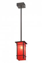 Meyda Black 192565 - 6.5"Sq Quadrato Firebird Mini Pendant