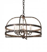 Meyda Black 192658 - 22"W Aldari 6 LT Chandelier