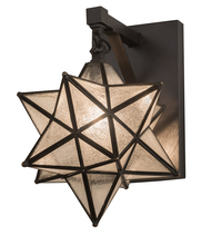 Meyda Black 192944 - 9" Wide Moravian Star Hanging Wall Sconce