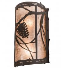 Meyda Black 193755 - 7" Wide Whispering Pines Wall Sconce