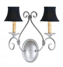 Meyda Black 194344 - 14" Wide Olivia 2 Light Wall Sconce