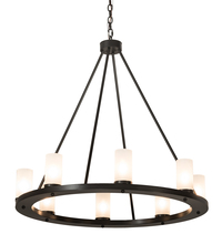 Meyda Black 194762 - 36" Wide Loxley 8 LT Chandelier