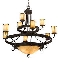 Meyda Black 194814 - 52" Wide Nehring 9 LT Chandelier