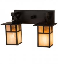 Meyda Black 194879 - 17"Wide Hyde Park "T" Mission 2 Light Vanity Light