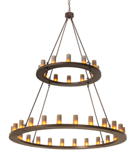 Meyda Black 195244 - 72" Wide Loxley 36 Light Two Tier Chandelier