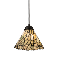 Meyda Black 195418 - 8" Wide Willow Jadestone Mini Pendant