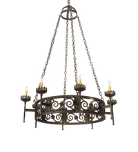 Meyda Black 195754 - 42" Wide Majella 8 Light Chandelier