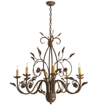 Meyda Black 195821 - 36" Wide Bordeaux 8 LT Chandelier