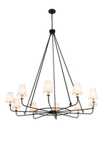 Meyda Black 196031 - 72" Wide Brach Ring 10 LT Chandelier