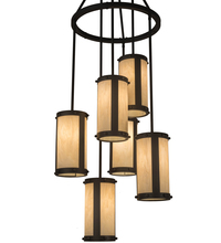 Meyda Black 196237 - 24" Wide Cartier 6 Light Cascading Chandelier