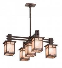 Meyda Black 196390 - 36"Long Roylance 5 Light Chandelier