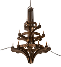 Meyda Black 196460 - 61" Wide Castilla 21 Light Three Tier Chandelier