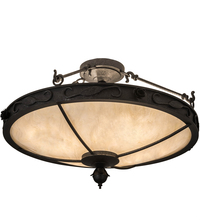 Meyda Black 196691 - 26" Wide Arabesque Semi-Flushmount