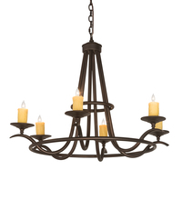 Meyda Black 196944 - 36" Wide Octavia 6 LT Chandelier