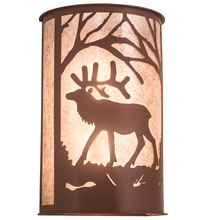 Meyda Black 197060 - 12" Wide Elk at Dawn Wall Sconce