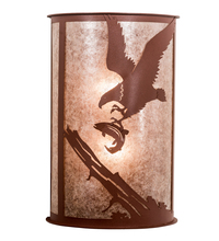 Meyda Black 197065 - 12" Wide Strike of the Eagle Wall Sconce