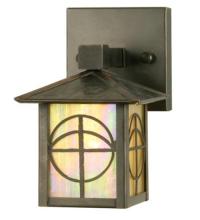 Meyda Black 19869 - 5"W Seneca Circle Cross Solid Mount Wall Sconce