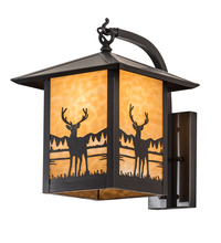 Meyda Black 198827 - 12" Wide Seneca Deer Creek Hanging Wall Sconce