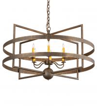 Meyda Black 198833 - 36" Wide Aldari 6 Light Chandelier