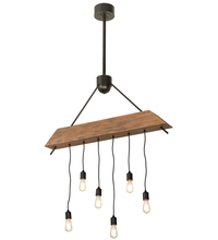 Meyda Black 198950 - 44" Long Alva Beam 6 Light Pendant