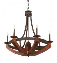 Meyda Black 199065 - 34" Wide Doyle 6 Light Chandelier