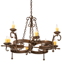 Meyda Black 199184 - 42" Wide Andorra 8 Light Chandelier