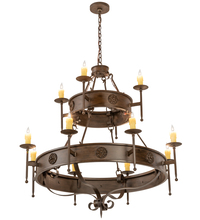 Meyda Black 199188 - 48" Wide Lorenzo 12 Light Two Tier Chandelier