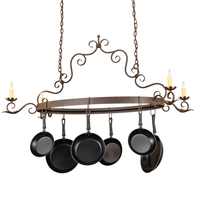 Meyda Black 199192 - 54" Long Elara 4 Light Pot Rack