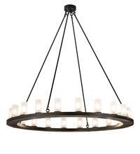 Meyda Black 199415 - 60" Wide Loxley 20 Light Chandelier