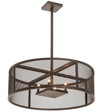 Meyda Black 199480 - 30" Wide Cilindro Rame Pendant