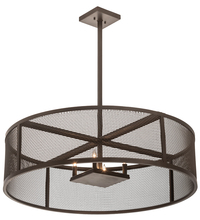 Meyda Black 199482 - 36" Wide Cilindro Rame Pendant